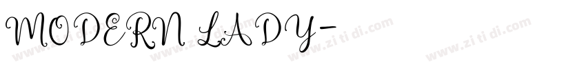 MODERN LADY字体转换